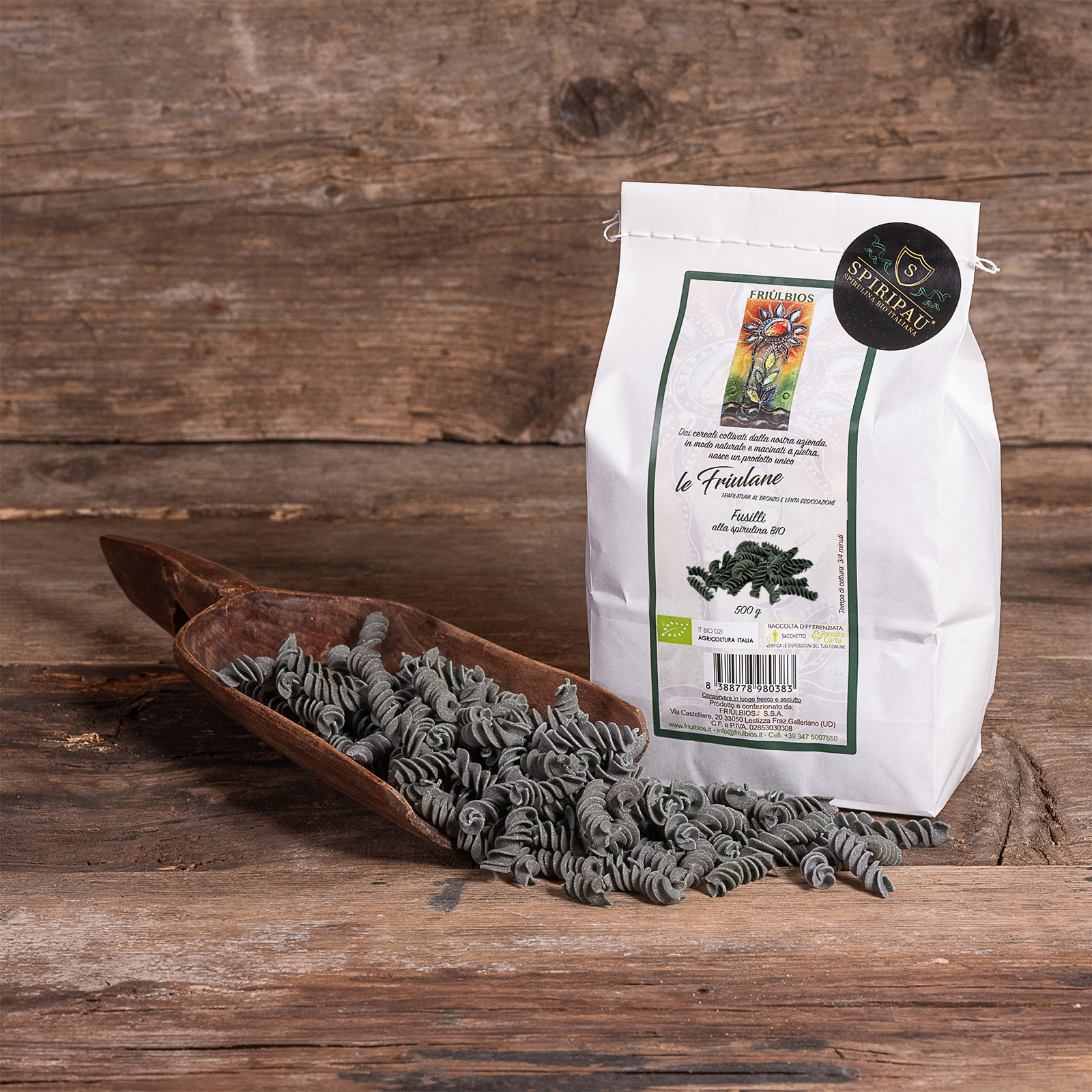 Fusilli alla spirulina bio